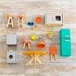 KidKraft 42 Piece So Stylish Mansion Wood Dollhouse in White and Natural