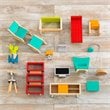 KidKraft 42 Piece So Stylish Mansion Wood Dollhouse in White and Natural