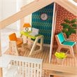 KidKraft 42 Piece So Stylish Mansion Wood Dollhouse in White and Natural