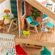 KidKraft 42 Piece So Stylish Mansion Wood Dollhouse in White and Natural