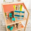 KidKraft 42 Piece So Stylish Mansion Wood Dollhouse in White and Natural