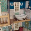 KidKraft 20 Piece Grand Anniversary Dollhouse in Blue and White