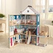 KidKraft 20 Piece Grand Anniversary Dollhouse in Blue and White