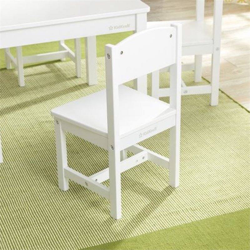 KidKraft 5 Piece Farmhouse Table and Chair Set in White | eBay
