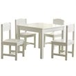 KidKraft 5 Piece Farmhouse Table and Chair Set in White