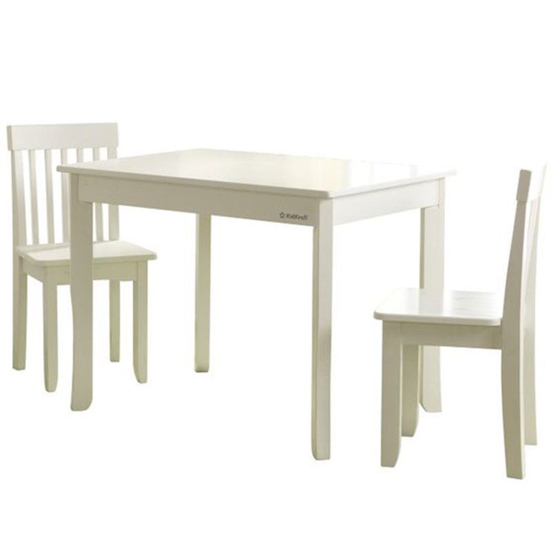 Kidkraft Avalon Ii 3 Piece Table And Chair Set In White 26652