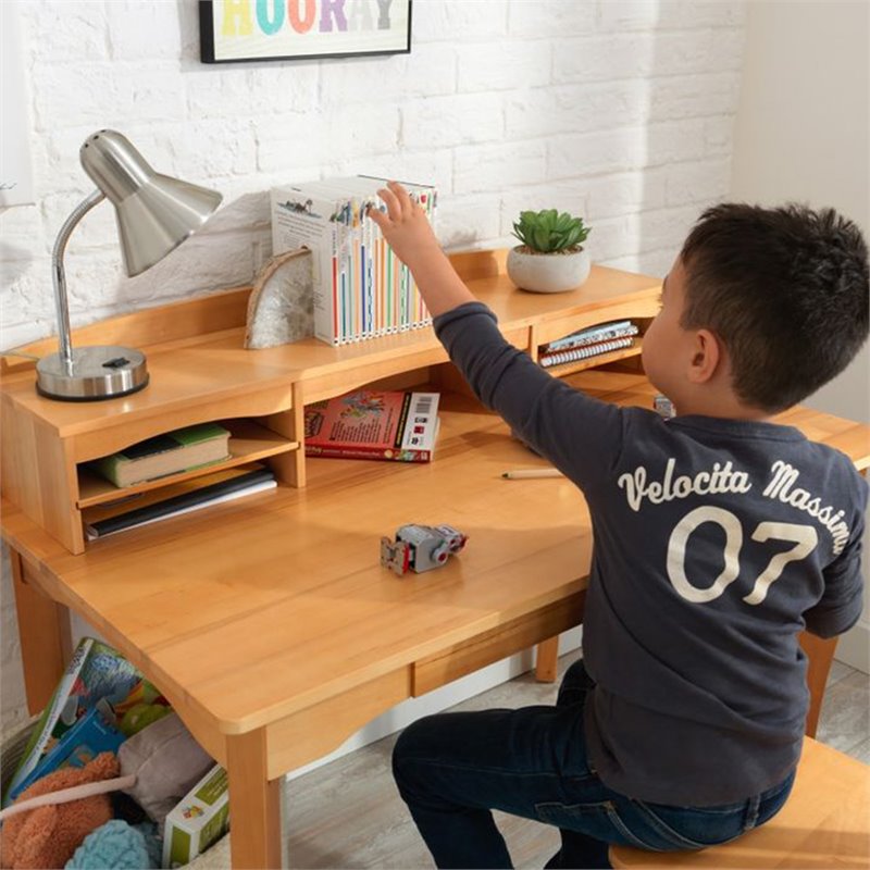 Kidkraft Avalon Kids Desk With Hutch And Chair In Natural 26707