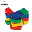 2 Piece Modern White Play Kitchen with Colorful Storage Bin Set