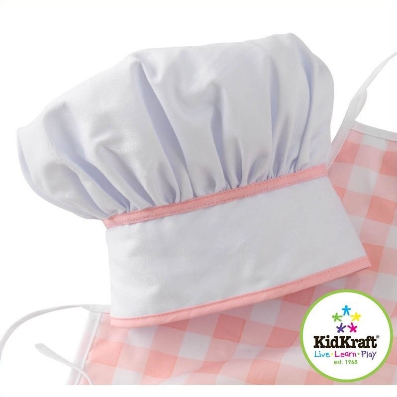 Kitchen Play Set with Chef Accessory and Toy Dish Play Set