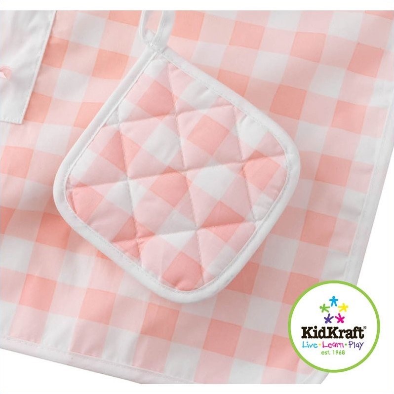 Kitchen Play Set with Chef Accessory and Toy Dish Play Set