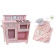Kitchen 2 Piece Girls Play Kitchen Set with Chef Accessory Set