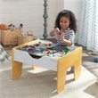 Kidkraft 2 in 1 Wooden Activity Table with Board in Gray and Natural