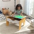 Kidkraft 2 in 1 Wooden Activity Table with Board in Gray and Natural
