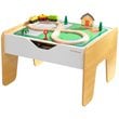 Kidkraft 2 in 1 Wooden Activity Table with Board in Gray and Natural