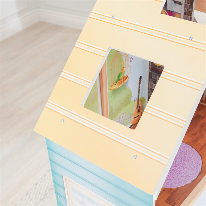 Kidkraft Zoey Magic Lights & Sounds 18 Piece Dollhouse with EZ Kraft Assembly