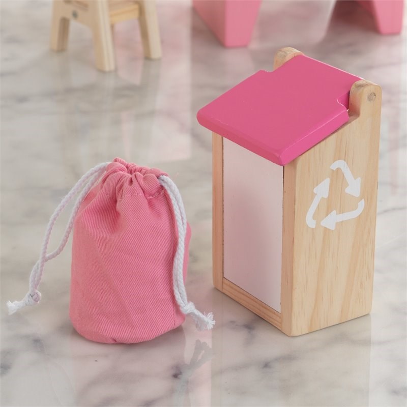 Kidkraft 8 Piece Wooden Plastic Kitchen Upgrade Dollhouse Accessory Pack