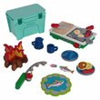 Kidkraft Let's Pretend 27 Piece Wooden Plastic Camping Cookout Play Set