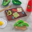 Kidkraft Create & Cook 20 Piece Wooden Plastic Avocado Toast Play Set