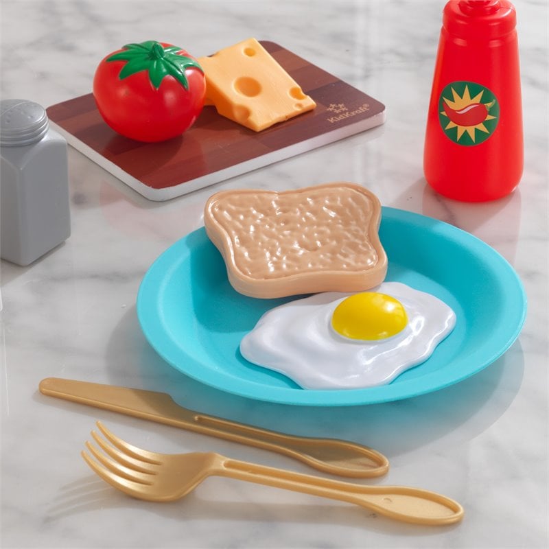 Kidkraft Create & Cook 20 Piece Wooden Plastic Avocado Toast Play Set