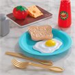 Kidkraft Create & Cook 20 Piece Wooden Plastic Avocado Toast Play Set