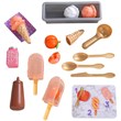 Kidkraft Create & Cook 20 Piece Wooden Plastic Peach Popsicles Play Set