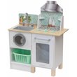 Kidkraft Whisk & Wash Wooden Plastic Play Kitchen and Laundry in White