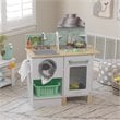 Kidkraft Whisk & Wash Wooden Plastic Play Kitchen and Laundry in White