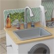Kidkraft Whisk & Wash Wooden Plastic Play Kitchen and Laundry in White