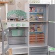 Kidkraft 2 in 1 Wooden Plastic Play Kitchen and Laundry in Gray and White