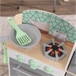 Kidkraft 2 in 1 Wooden Plastic Play Kitchen and Laundry in Gray and White