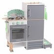 Kidkraft 2 in 1 Wooden Plastic Play Kitchen and Laundry in Gray and White