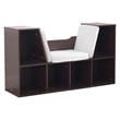 Kidkraft 6 Cubby Wooden Fabric Cushioned Reading Nook Bookcase in Lavender