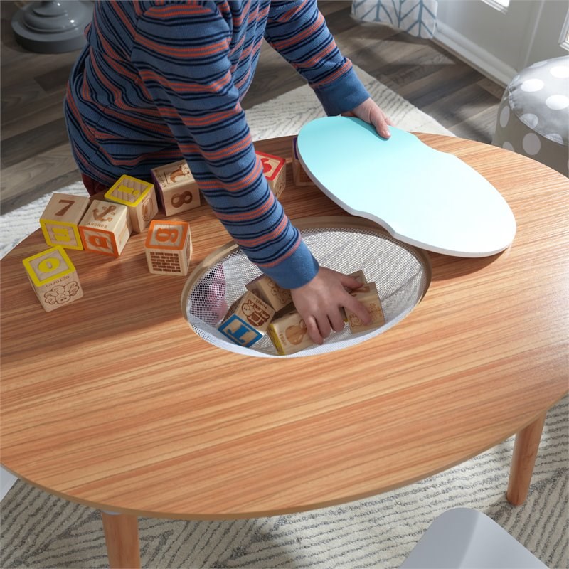 Kidkraft Mid-Century Kid 3 Piece Toddler Storage Activity Table Set