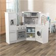 Kidkraft Ultimate Wooden Corner Play Kitchen with Lights and Sounds in White