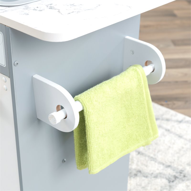 Kidkraft Uptown Elite Wooden Plastic Play Kitchen with EZ Kraft Assembly