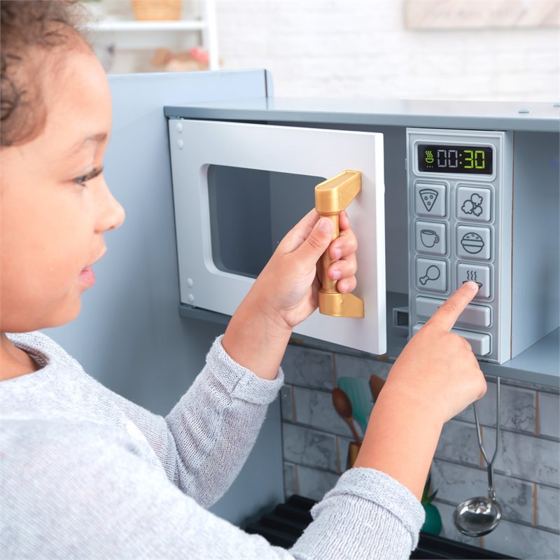 Kidkraft Uptown Elite Wooden Plastic Play Kitchen with EZ Kraft Assembly