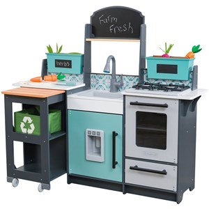Kidkraft Garden Gourmet 13 Piece Play Kitchen with EZ Kraft Assembly
