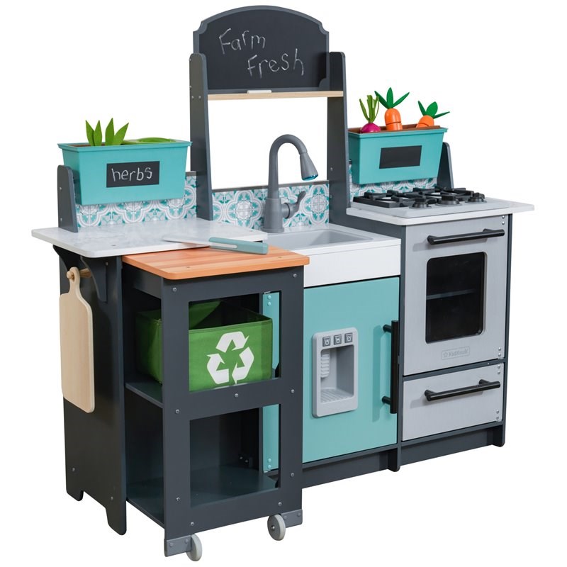 Kidkraft Garden Gourmet 13 Piece Play Kitchen with EZ Kraft Assembly