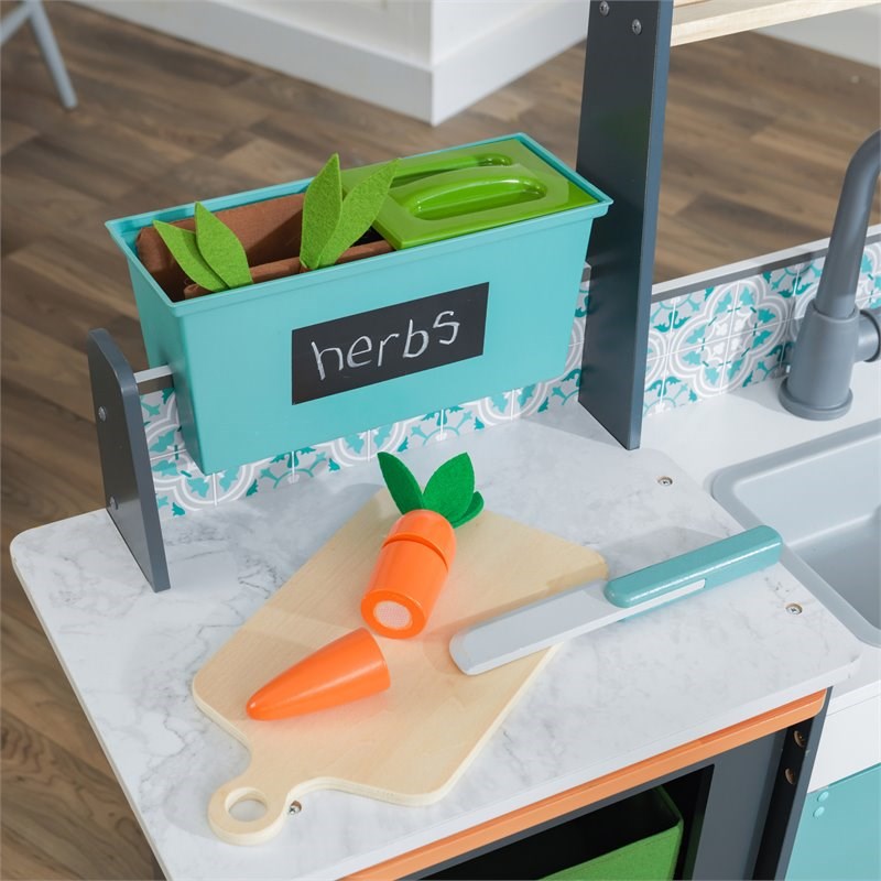 Kidkraft Garden Gourmet 13 Piece Play Kitchen with EZ Kraft Assembly