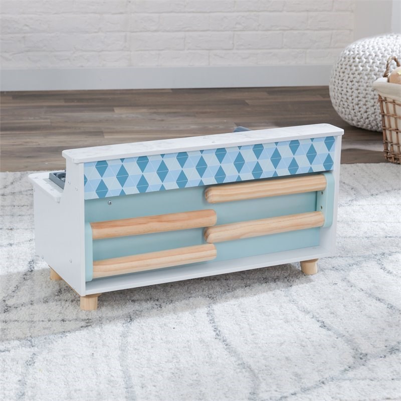 Kidkraft Play & Put Away Wooden Plastic Play Kitchen in White