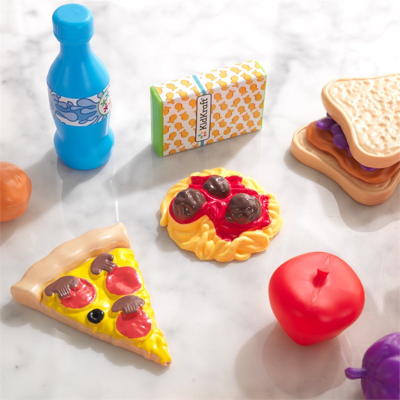 Kidkraft 30 Piece Multicolored Plastic Play Food Set