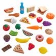 Kidkraft 30 Piece Multicolored Plastic Play Food Set