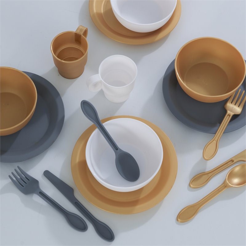 Kidkraft Modern Metallics 27 Piece Plastic Cookware Set