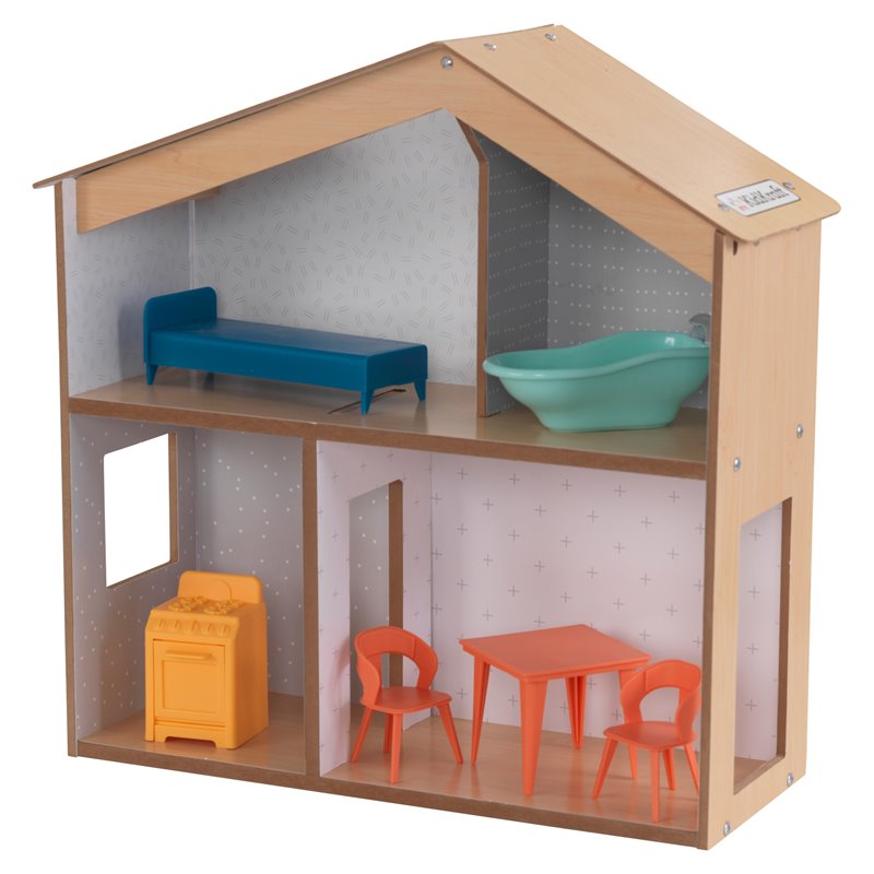 Kidkraft Designed by Me 11 Piece Wooden Plastic Sticker Fun Dollhouse