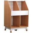Kidkraft Mid-Century Kid Wooden Storage Unit With Canvas Bins