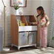 Kidkraft Mid-Century Kid Wooden Storage Unit With Canvas Bins