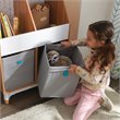 Kidkraft Mid-Century Kid Wooden Storage Unit With Canvas Bins