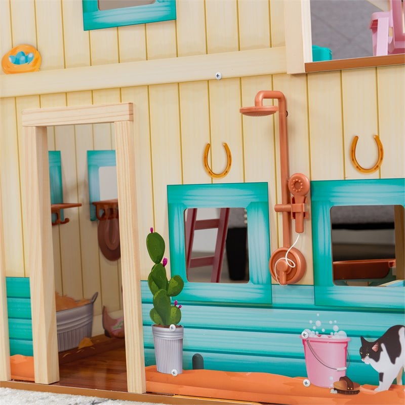 Kidkraft Sweet Meadow 24 Piece Multicolored Wooden Plastic Horse Stable