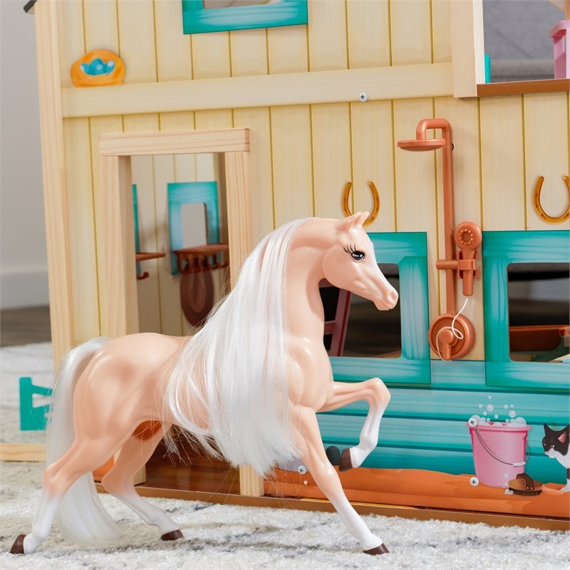 Kidkraft Sweet Meadow 24 Piece Multicolored Wooden Plastic Horse Stable