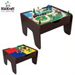 KidKraft 2-in-1 Activity Table with Lego and Train Set in Espresso